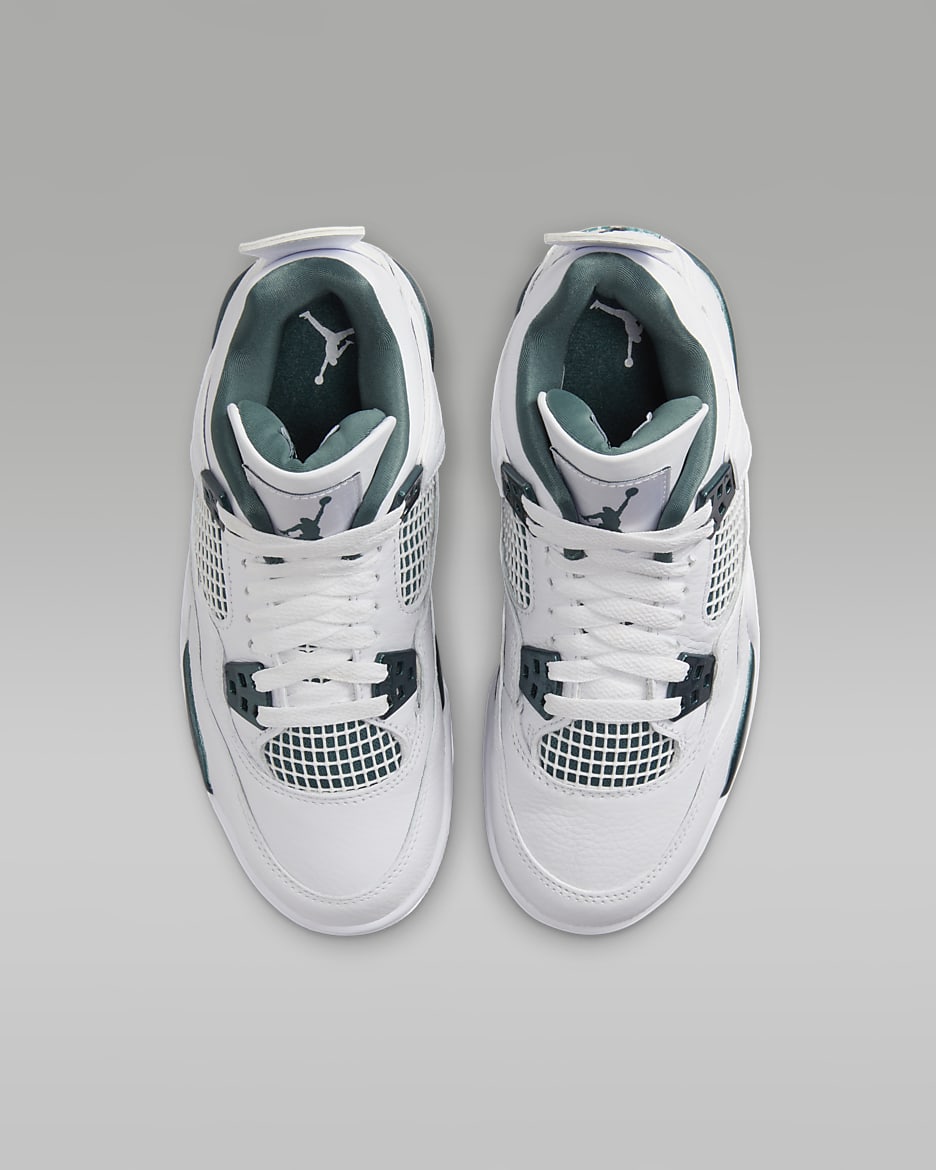 Air Jordan 4 Retro Oxidized Green Big Kids Shoes. Nike
